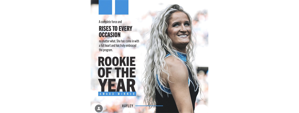 Coach Hayley Olecheck - Topcats Rookie of the Year Award Winner
